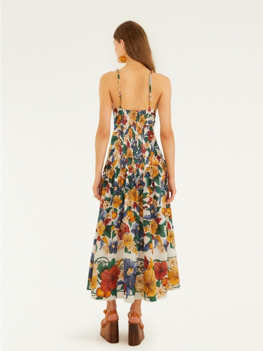 Farm Rio: Off-White Tropi Embroidered Maxi Dress - Picture 5 of 11